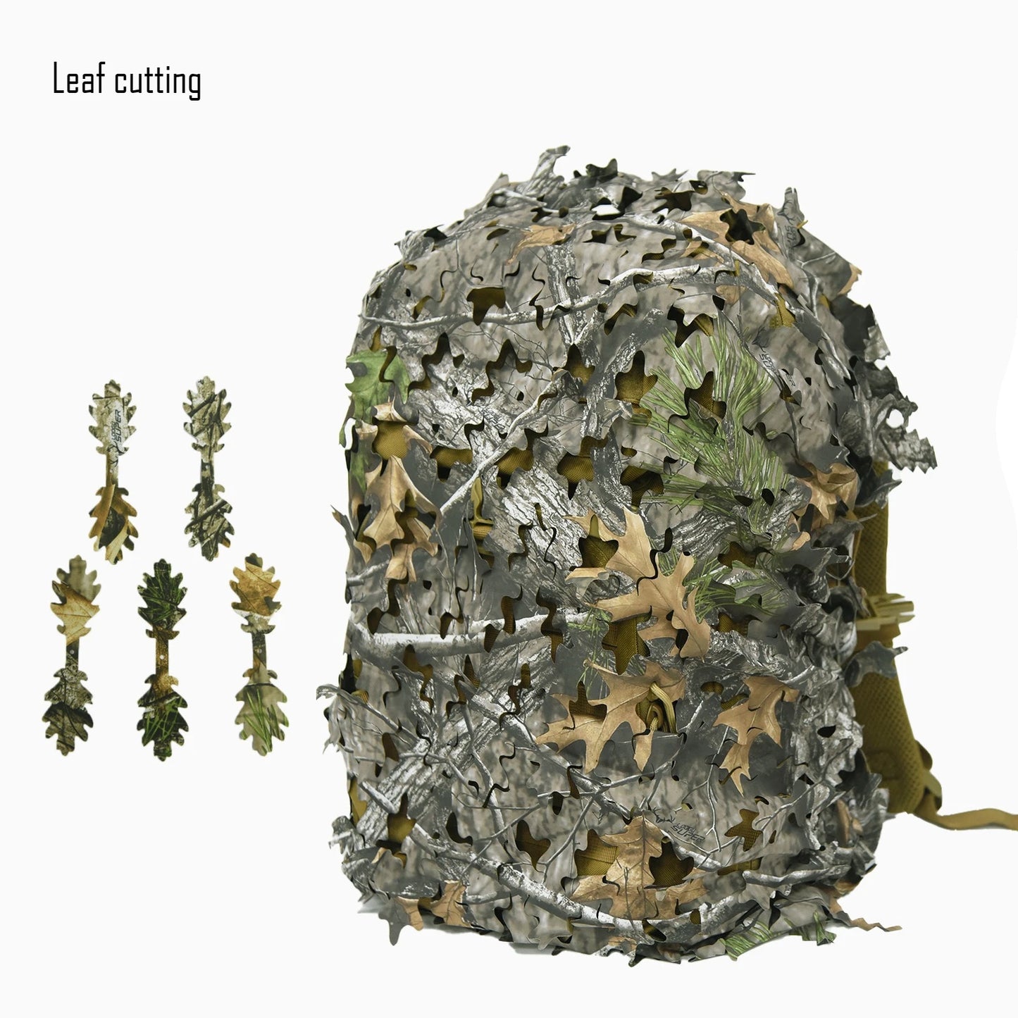 80L tactical backpack biomimetic leaf shaped camouflage