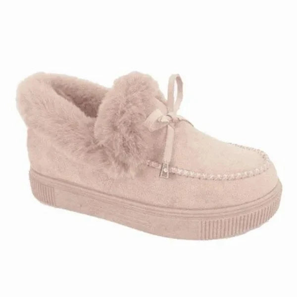 Solid Color Furry Females Feetwear Women Winter Cotton Shoes GlowCart