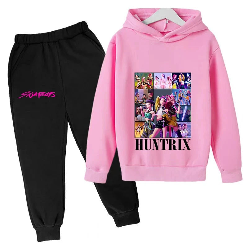 Exquisite KPOP Korean Trend Children Casual Hoodie Comfortable Outfit For Kids Daily Wear And Stylish Activities GlowCart