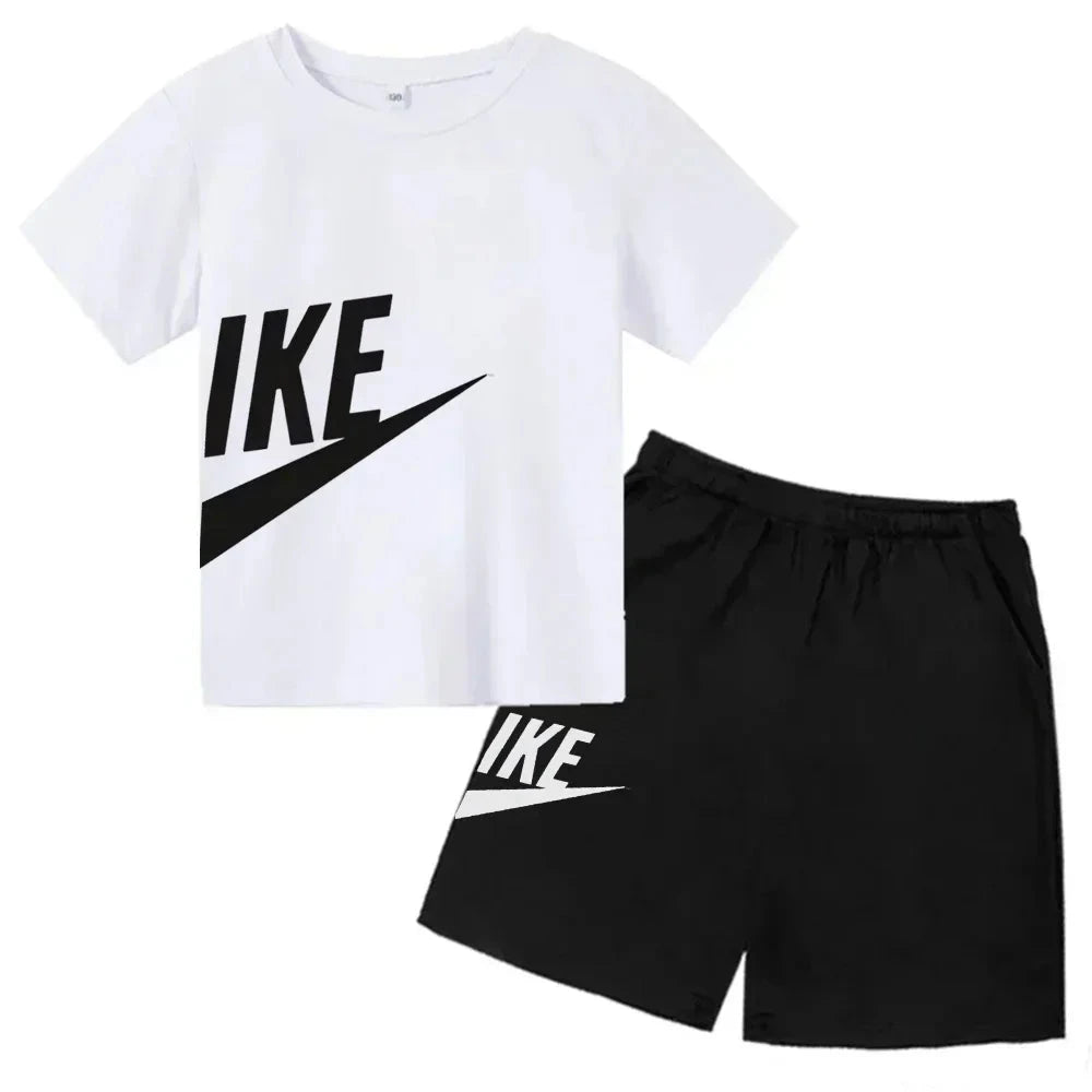 Children's Clothing Kids & Teen T-Shirt Set Summer Top + Shorts 2 Piece Set Short Sleeve Casual Fashion Boys Girls Kids Set GlowCart