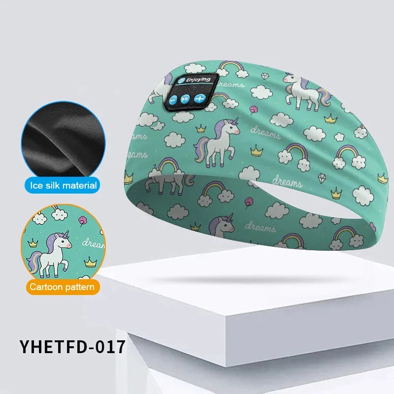 Kids Bluetooth Headphone Music Sport Headband Sleep Mask GlowCart
