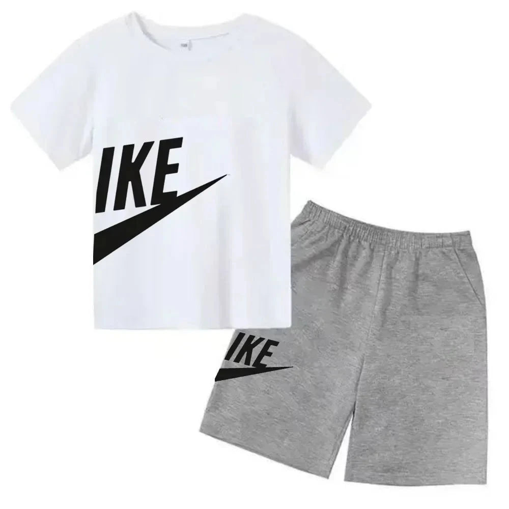 Children's Clothing Kids & Teen T-Shirt Set Summer Top + Shorts 2 Piece Set Short Sleeve Casual Fashion Boys Girls Kids Set GlowCart