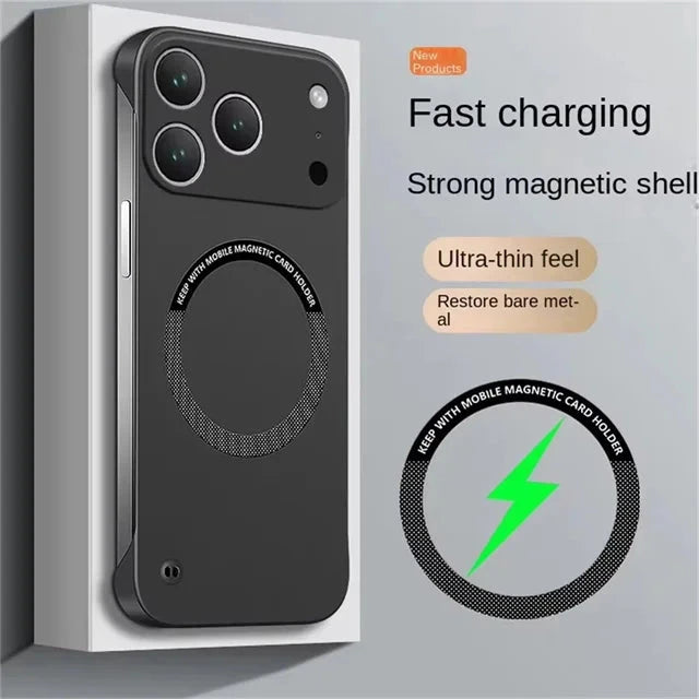 Ultra Thin Hard PC Magnetic Frameless Phone Case For Magsafe GlowCart