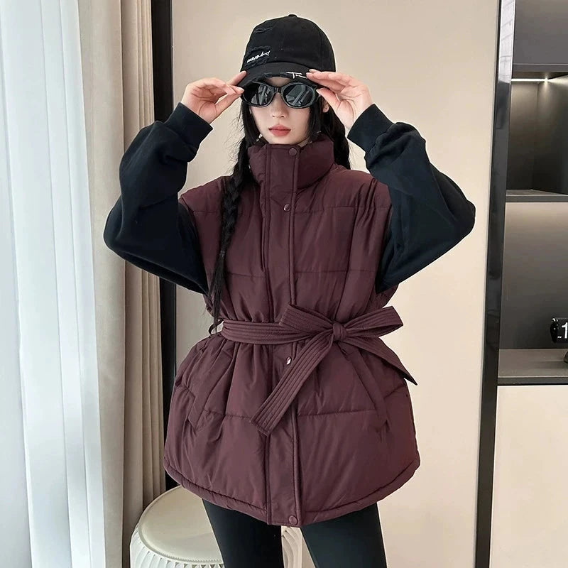 VigoAnne 2025 Down Cotton Vest Women Autumn Winter Short GlowCart