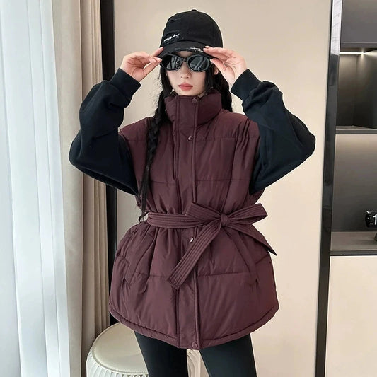VigoAnne 2025 Down Cotton Vest Women Autumn Winter Short GlowCart