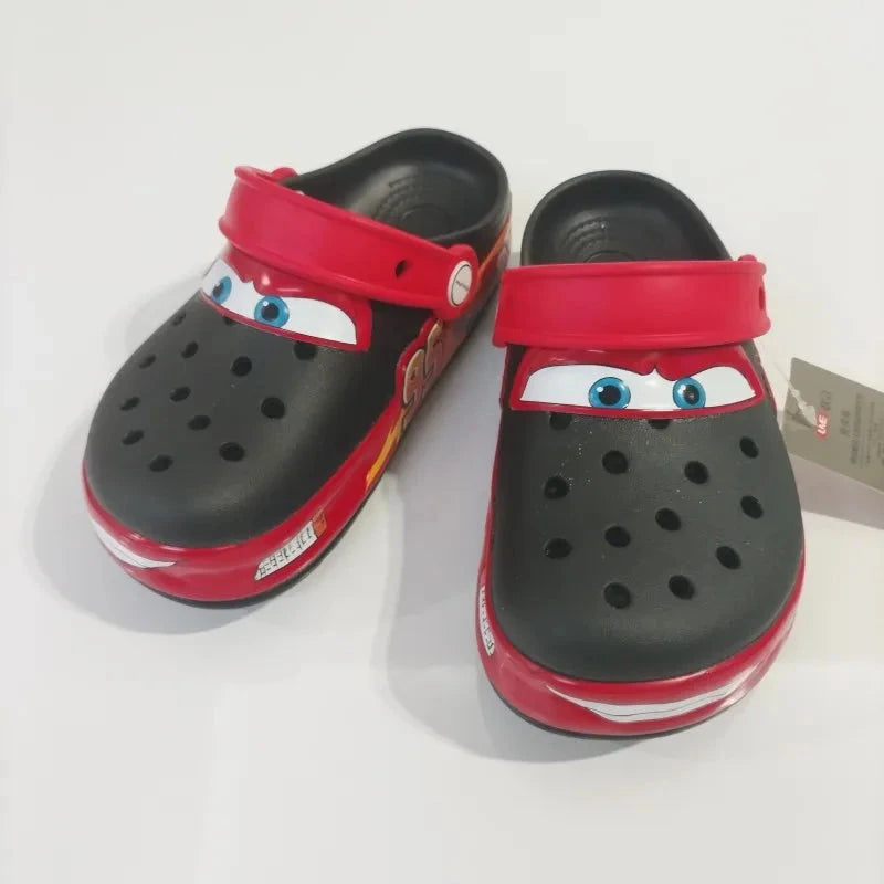 Mcqueens Kawaii Eva Sandals Anime Home Beach Shoes Disney Children Breathable Slippers For Kids Gift Ankle-Wrap Luminous Slipper GlowCart