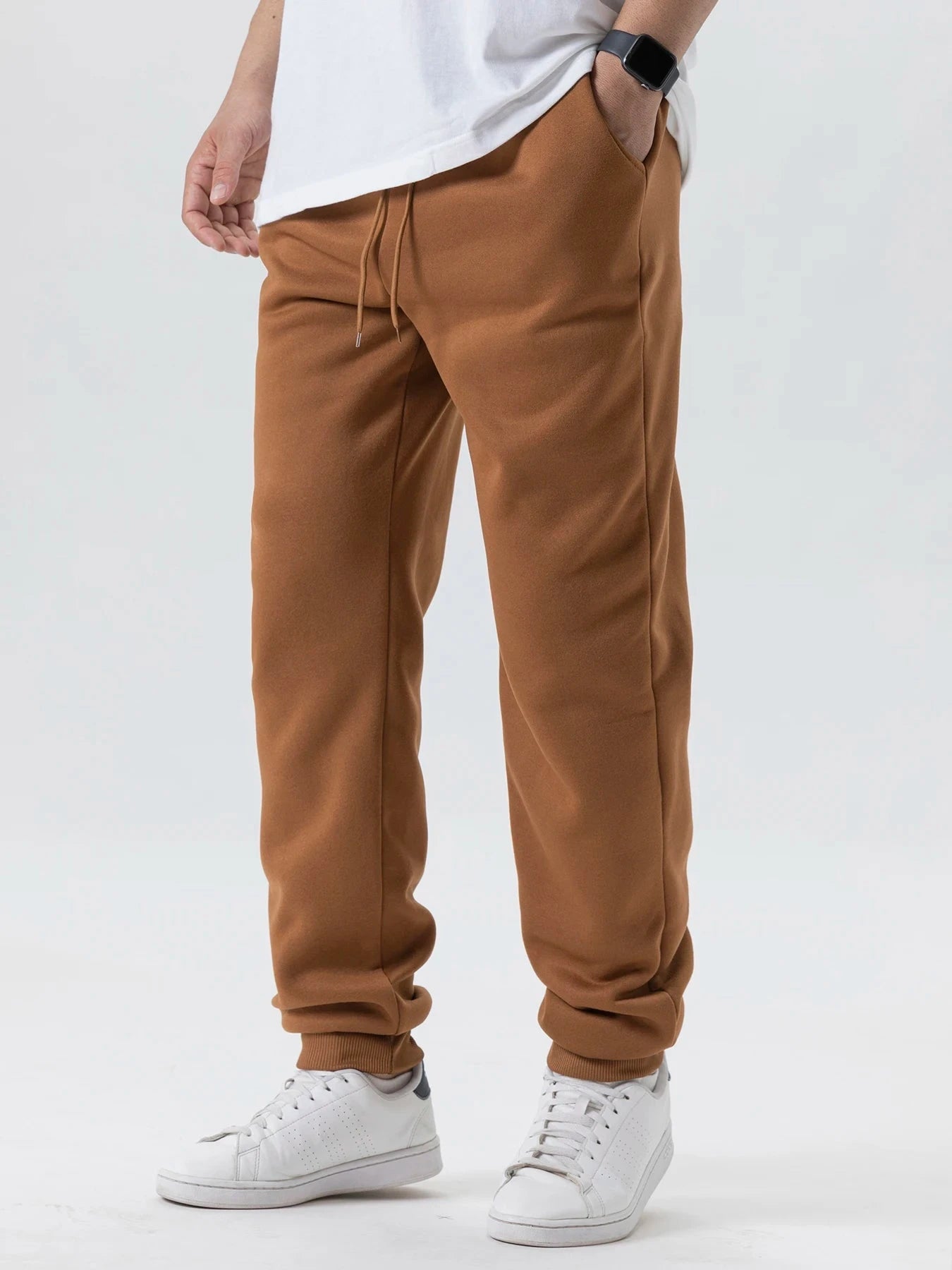 Mens Casual Pants Autumn Winter Fleece Sweatpants Men GlowCart