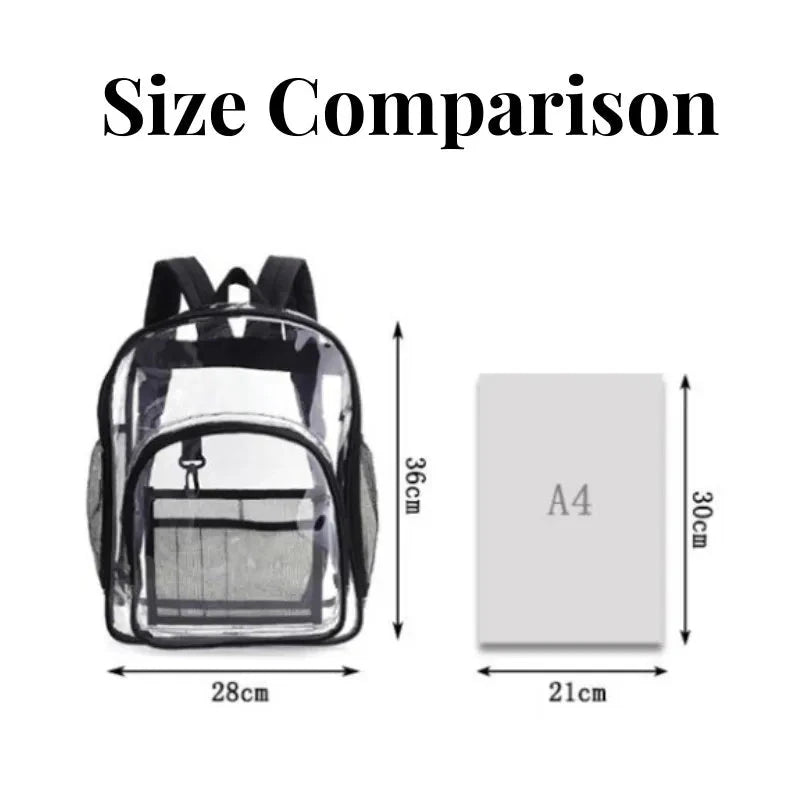 Backpack Waterproof Transparent School Bag Girl Large GlowCart