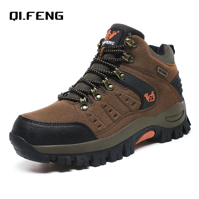 Trendy Classic Men Ankle Boots Wear Resisting Hiking Shoes Cow Suede Men Boot Comfortable Walking Sneaker For Man Tactical Shoes GlowCart