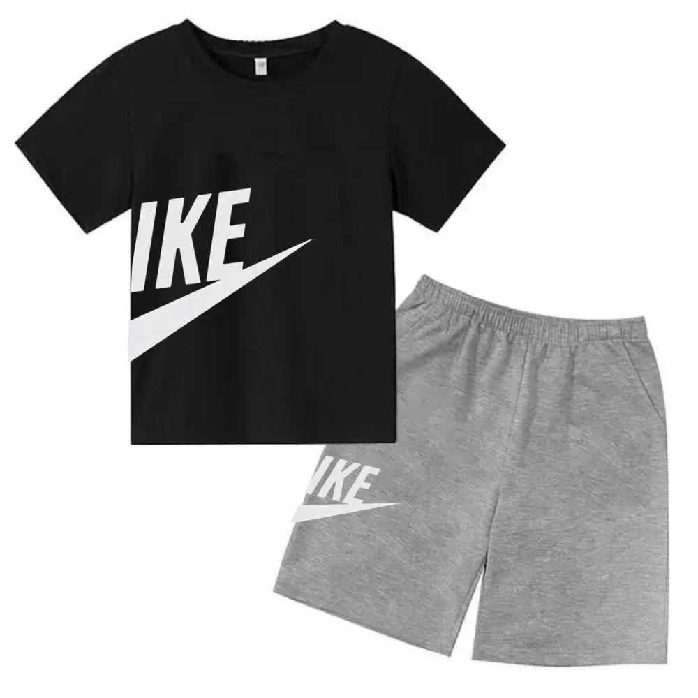 Children's Clothing Kids & Teen T-Shirt Set Summer Top + Shorts 2 Piece Set Short Sleeve Casual Fashion Boys Girls Kids Set GlowCart