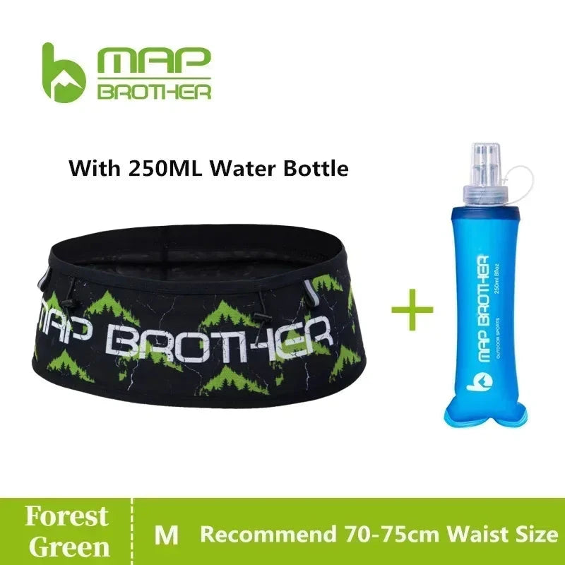 MAP BROTHER W1002 Hydration Running Belt Waist Pack Travel Money Bag Trail Marathon Gym Workout Fitness Mobile Phone Holder Bag GlowCart