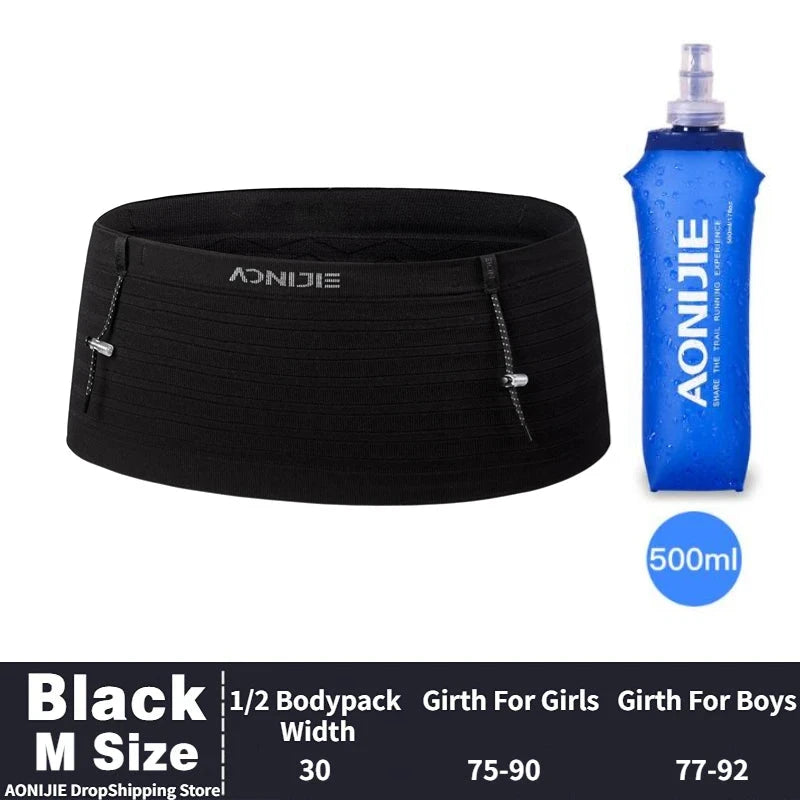 AONIJIE W8116 Woven Elastic Sports Waist Pack Men Women Trail Running Belt Hydration Waist Bag Phone Holder Gym Fitness Marathon GlowCart