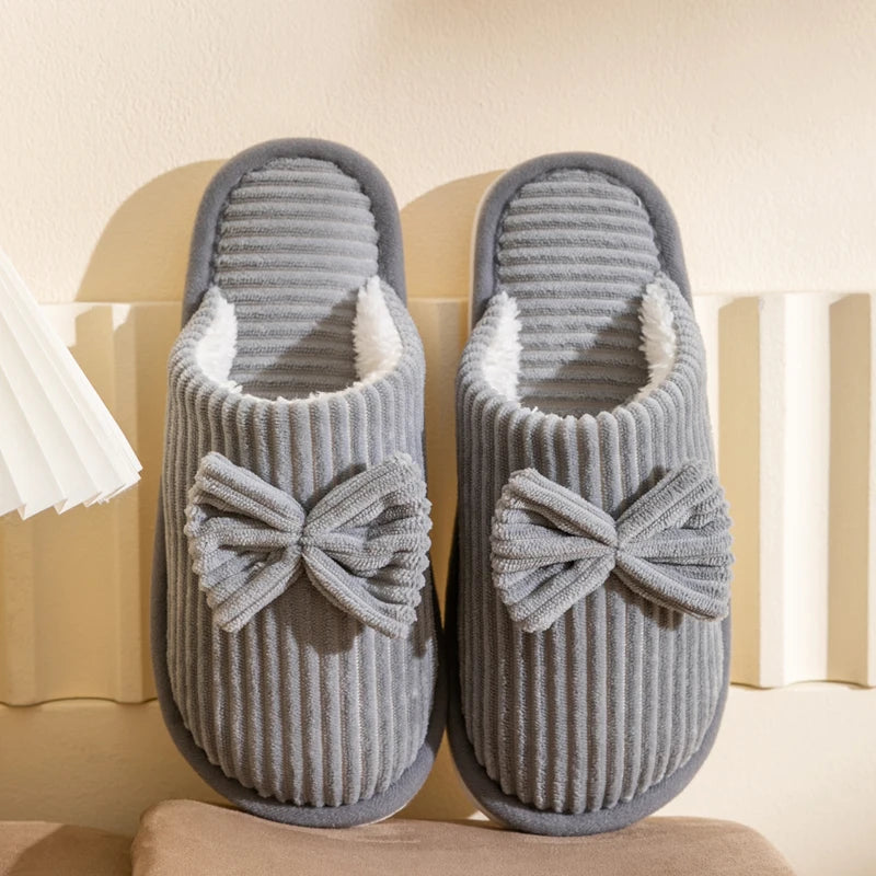 Fashion Women's Bow Slippers Fall/Winter Indoor Bedroom