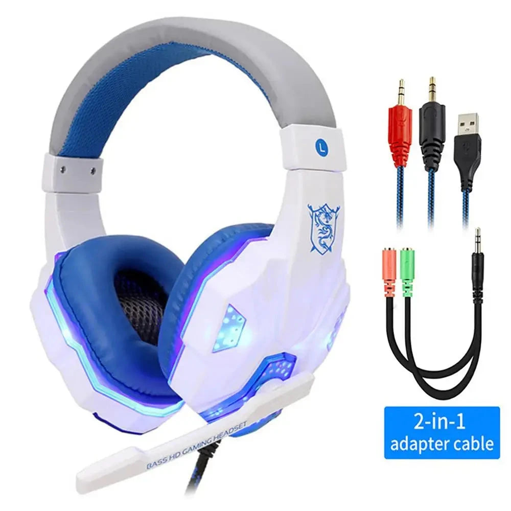 Professional Led Light Wired Gaming Headphones With GlowCart