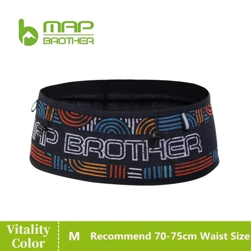 MAP BROTHER W1002 Hydration Running Belt Waist Pack Travel Money Bag Trail Marathon Gym Workout Fitness Mobile Phone Holder Bag GlowCart