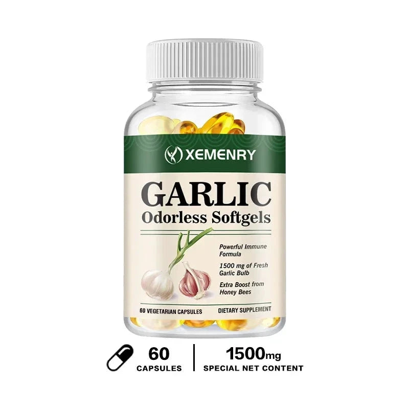 Odorless Garlic Capsules - Balance Cholesterol Levels, GlowCart