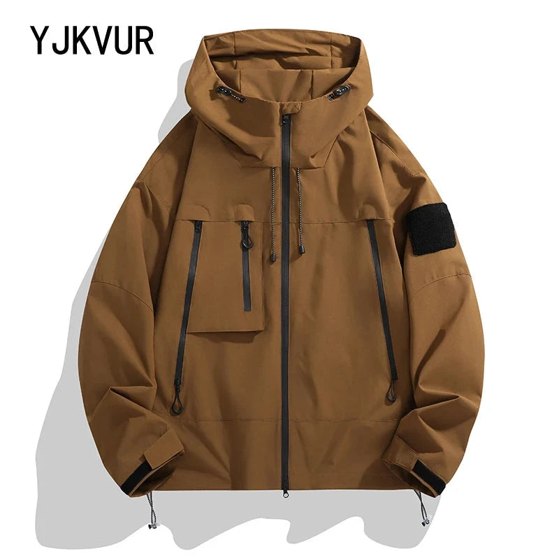 YJKVUR 2025 Autumn New Unisex Soft Shell Outdoor Hooded GlowCart
