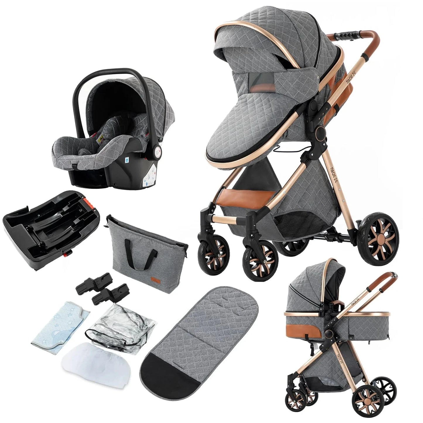 Baby stroller baby newborn items  poussette bebe 3 en 1 baby accessories baby cart baby carriage Light stroller stroller for bab GlowCart