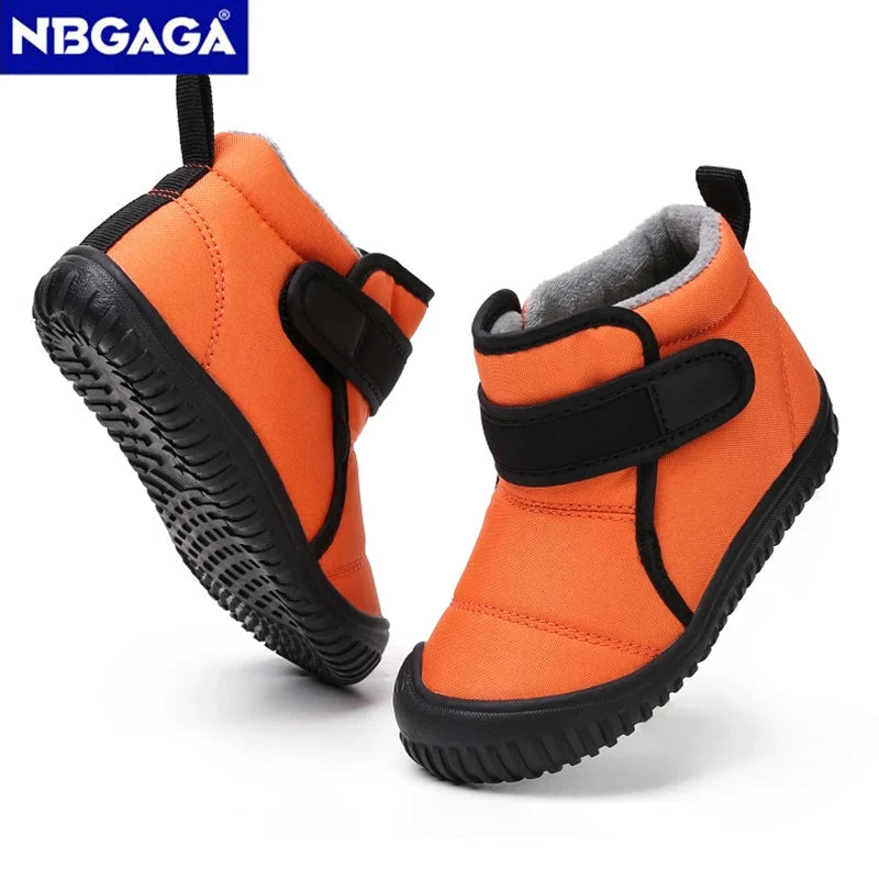 Unisex Kids' Outdoor Anti-slip Winter Snow Boots Warm Plush Toddler Boys Girls Comfortable Walking Shoes Size 19-28 GlowCart