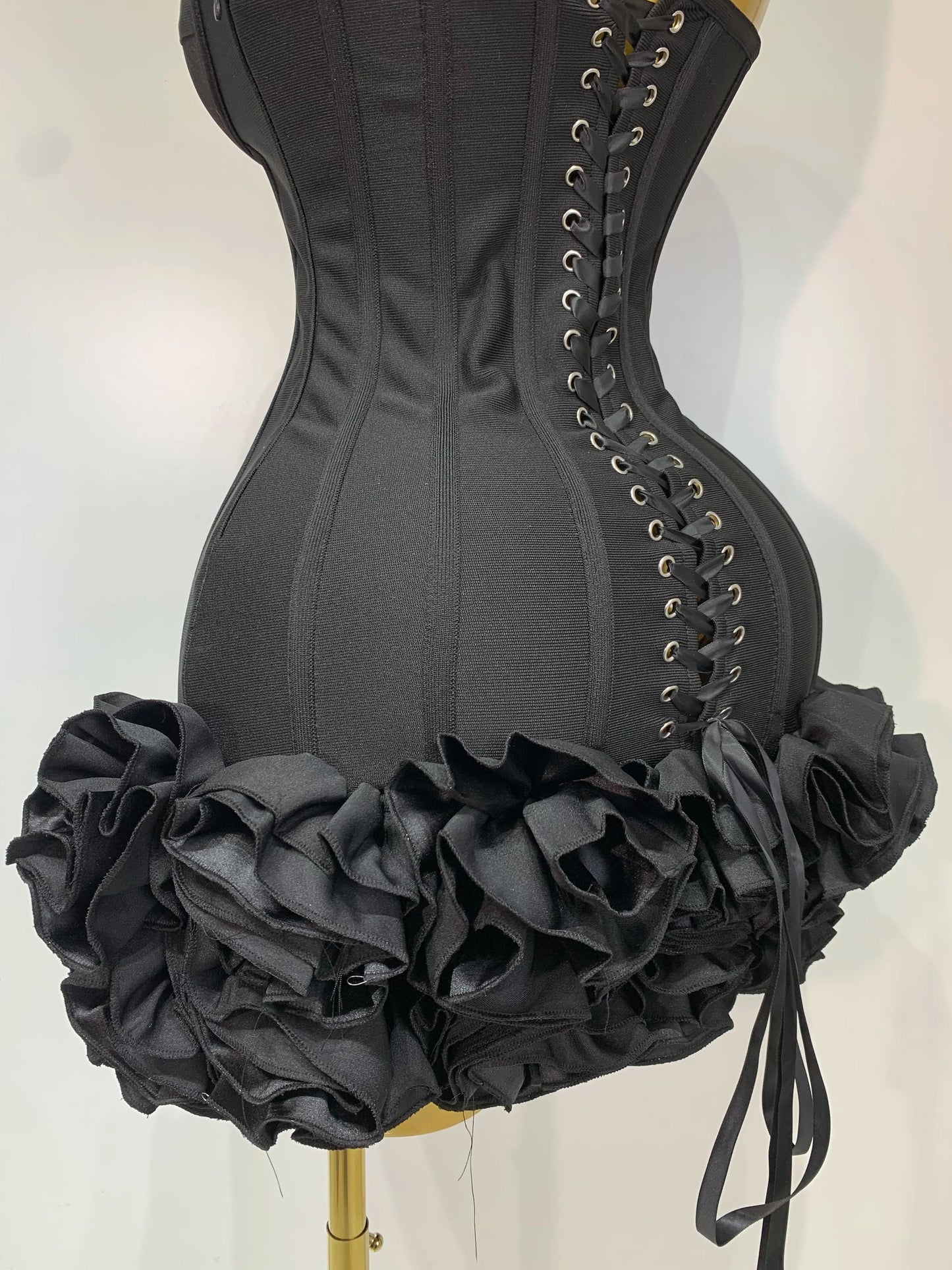 Women Evening Bandage Dress Strapless Bodycon Flowers Mini Celebrity Sexy Birthday Party Dresses Photo Shoot Nightclub Outfit GlowCart