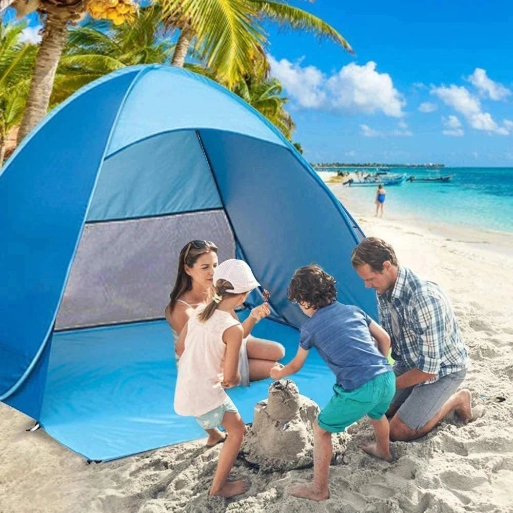 Hot Sale Quick Automatic Beach Tent Outdoor Beach Shade Sun GlowCart