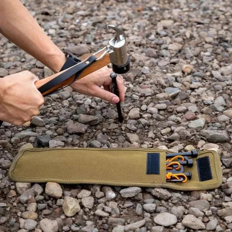 Camping Tent Peg Storage Kit – Waterproof Organizer Pouch GlowCart