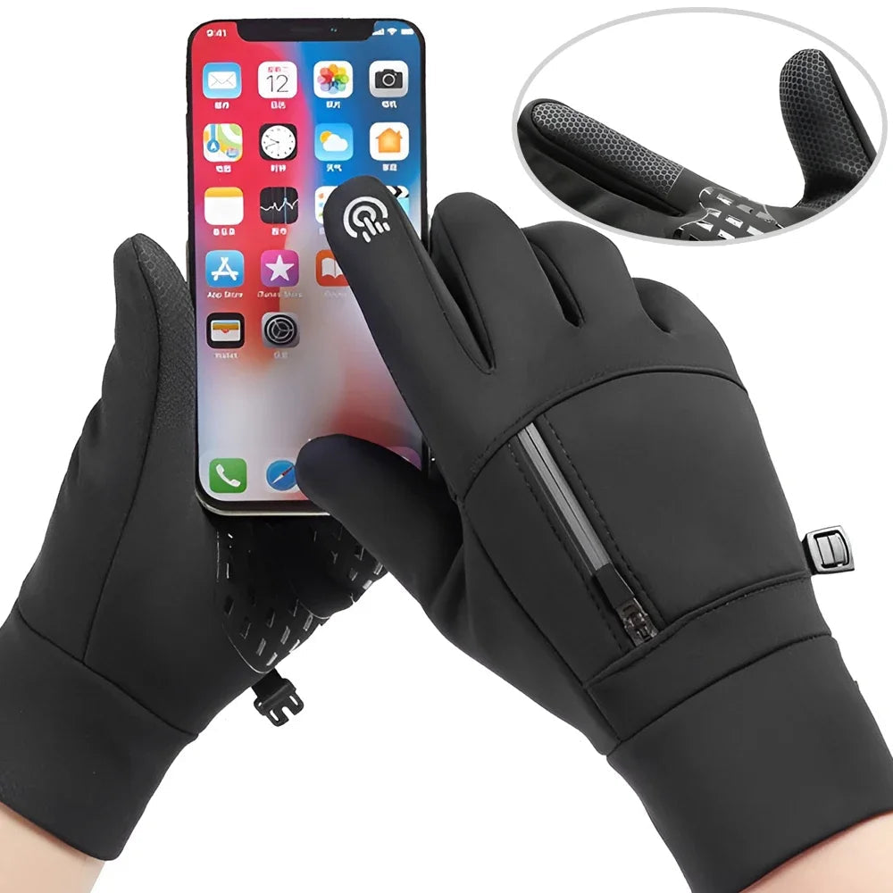 Cycling Gloves Touch Screen Motorcycle Gloves Outdoor Scooter Windproof Waterproof Sports Riding Ski Gloves Warm Running Gloves GlowCart