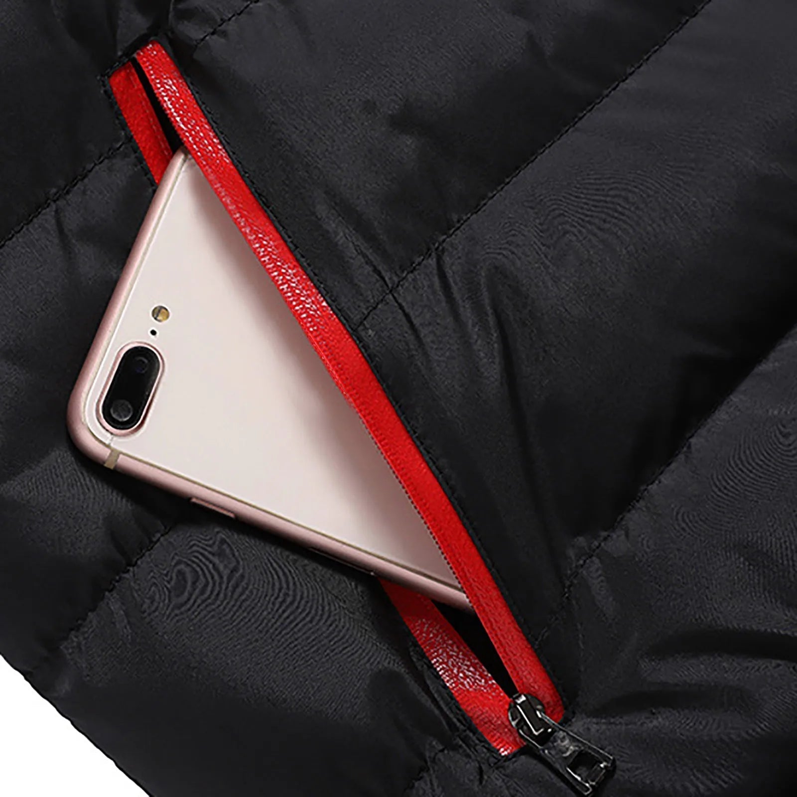 New Thickened Color Cotton Coats For Men Autumn And Winter Padding Jacket Stand Collar Zippered Cardigan Temperament Coat GlowCart