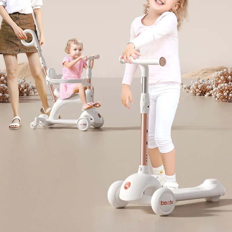 Multifunctional Stroller,Children's Scooter Lightweight Outdoor Children's Car Children's Walker New Style Baby Stroller GlowCart