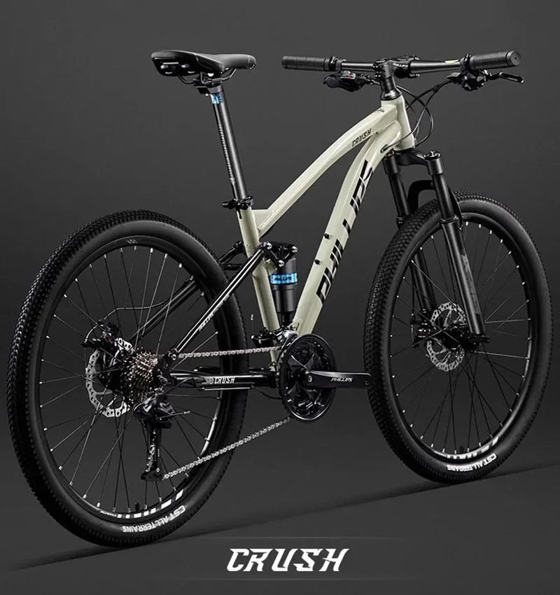 26/27.5-inch off-road soft tail mountain bike 24/27/30 speed downhill DH bicycle speed dual disc brake full suspension bicicleta GlowCart