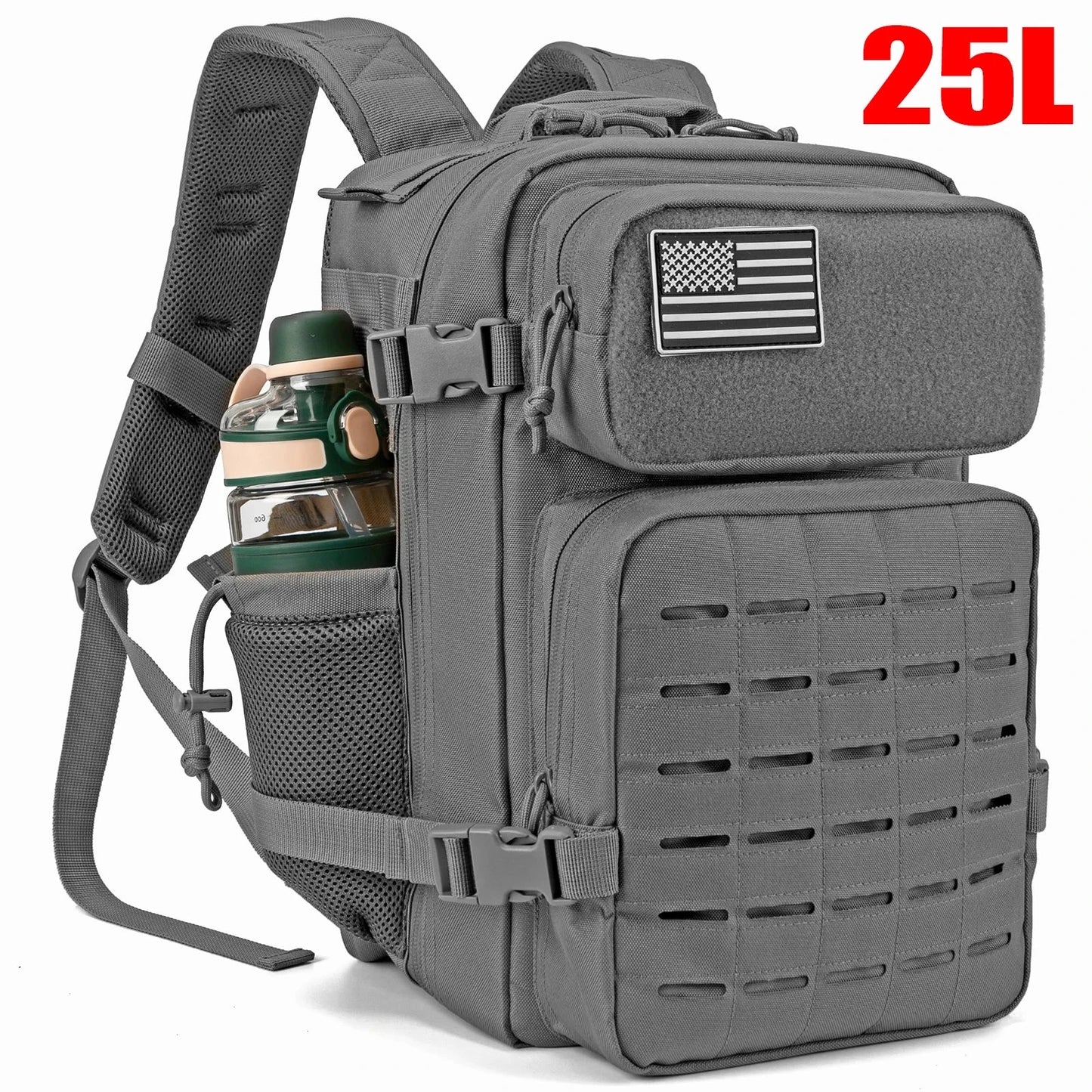 25L Tactical Backpack Outdoor Bag Fitness Backpack MOLLE GlowCart