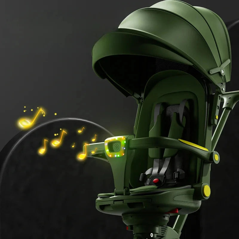 New Baby Stroller multifunction Two-way Sitting and Lying baby pram High view  Portable four wheels stroller children's cart GlowCart