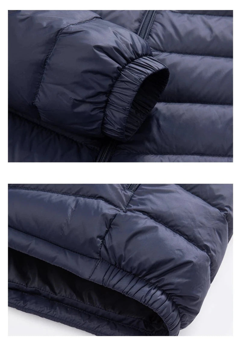 Lightweight Down Jacket for Fashionable Men, Short Stand-up GlowCart