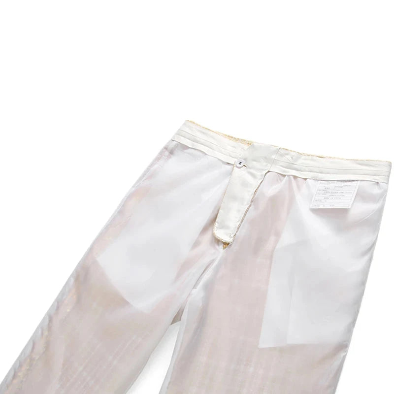 Gold Men's Shiny Sequin Suit Pants,Wedding Party Dress GlowCart