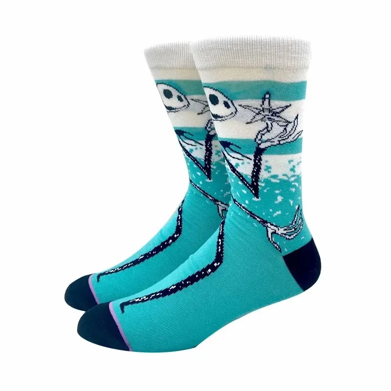 New Anime Funny Socks Long Men's Socks Cosplay Hip Hop Novelty HALLOWEE Crazy Soken Skateboard Socks horrible Women's Socks GlowCart