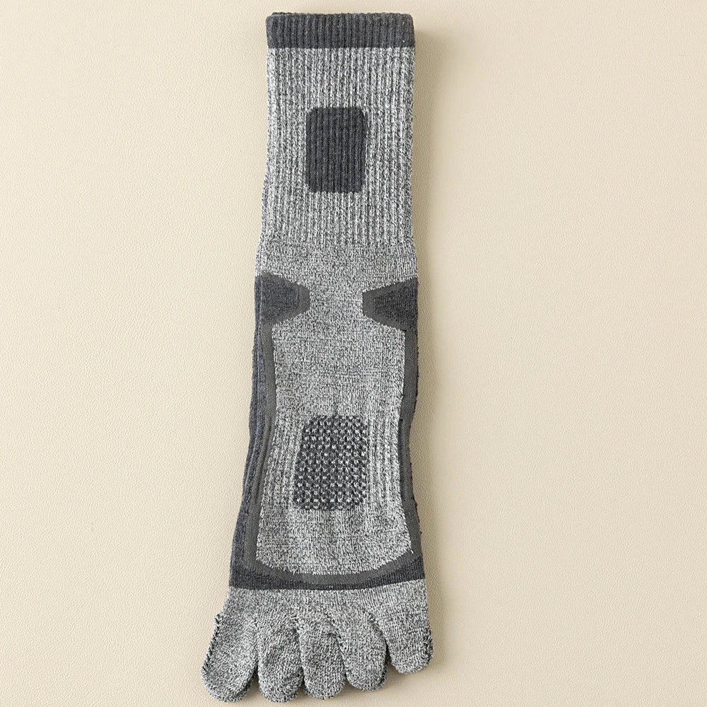 3 Pairs Fleece Toe Socks Men Autumn Winter Warm Five Finger Socks Man High Quality Cotton Sports Crew Socks Running GlowCart