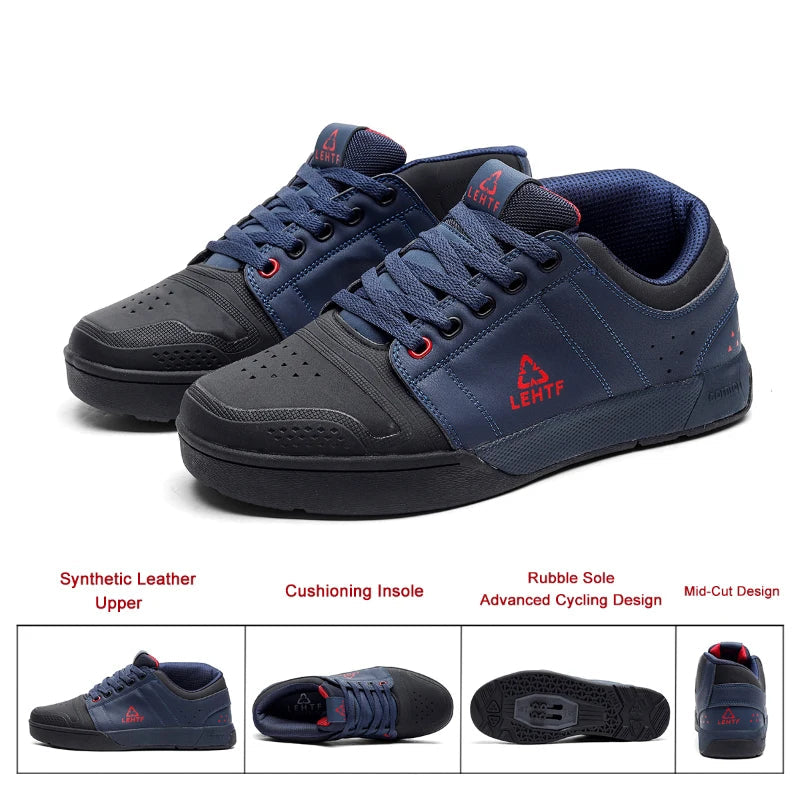 Lockable Cycling Shoes Four Seasons Men Comfortable Breathable Non-slip Hiking Shoes Dirt Bike Sneakers GlowCart