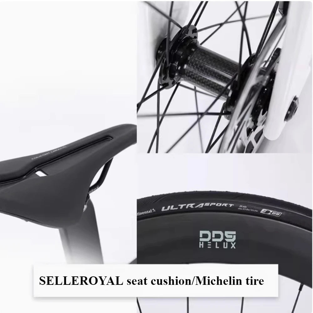 ALVAS DA54 MAX Warrior R7120-24 speed all carbon fiber road bike hydraulic disc brake for boys and girls GlowCart