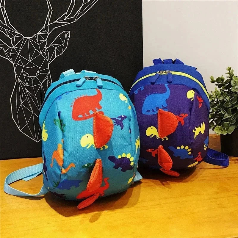 Infant Baby Dinosaur Safety Harness Backpack Toddler Kids Canvas Leash Anti-lost Kindergarten Bag Children Animal Schoolbags GlowCart