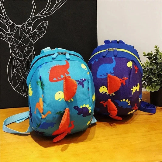 Infant Baby Dinosaur Safety Harness Backpack Toddler Kids Canvas Leash Anti-lost Kindergarten Bag Children Animal Schoolbags GlowCart