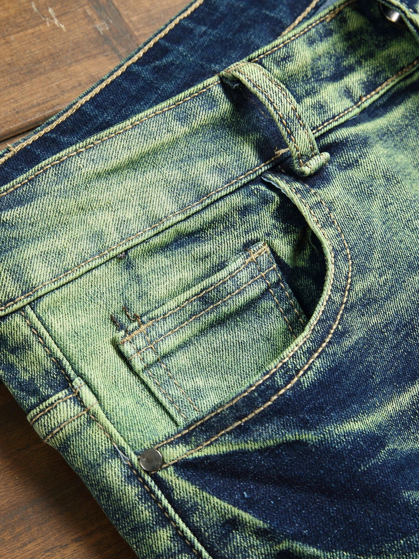 Stylish Mid Stretch Slim Fit Jeans - Men's Mid Waist Distressed And Ripped Denim Jeans With Tassels For All Seasons Street Wear GlowCart