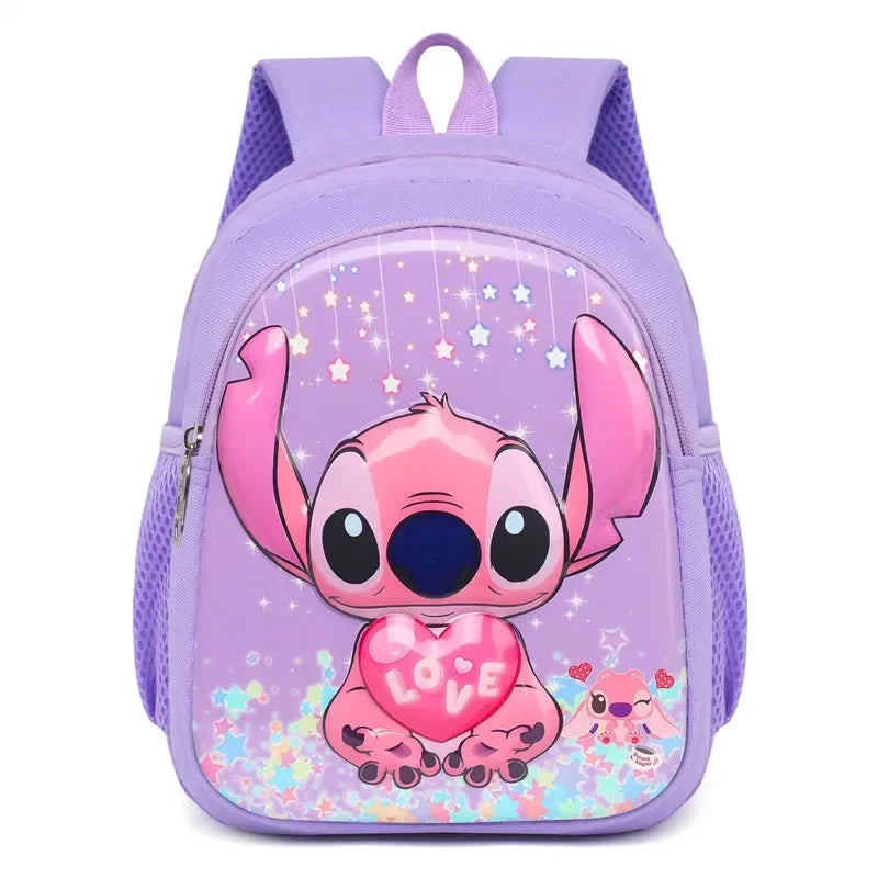 Stitch New Kindergarten Boys and Girls Backpack Daypack Kids Bags Kawaii Female Large Schoolbag Backpack GlowCart