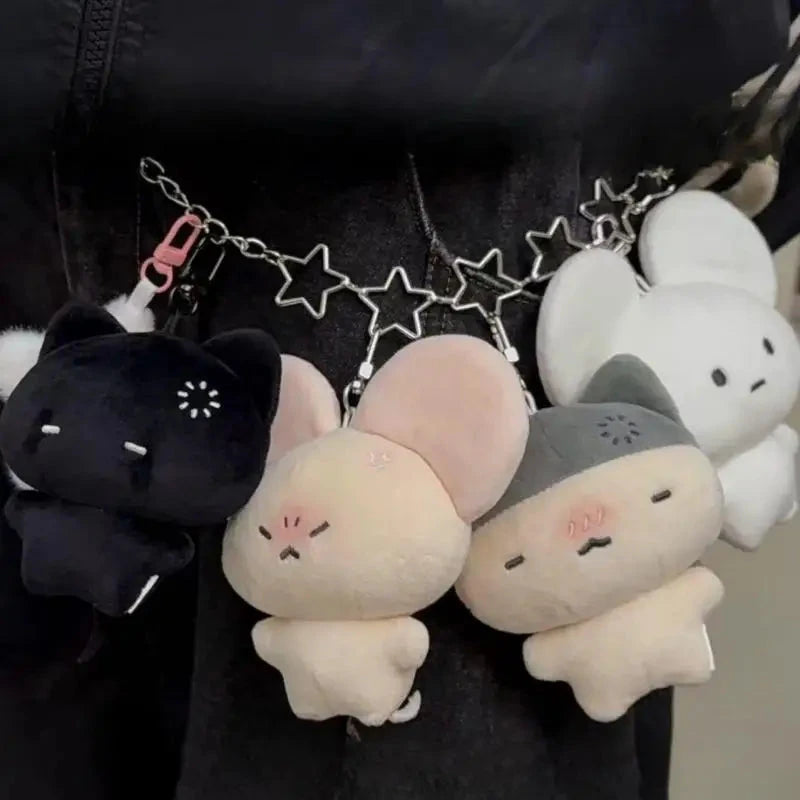 Cute Plush Cat Doll Keychain Girl Backpack Decoration GlowCart