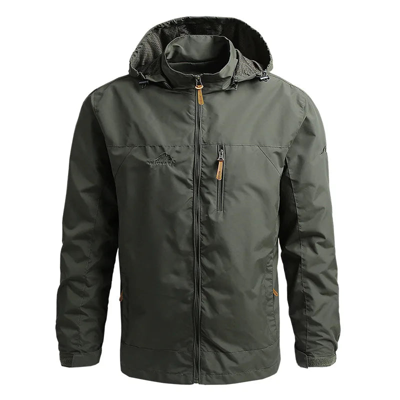 Windbreaker Men Tactical Jacket Waterproof Outdoor Hooded
