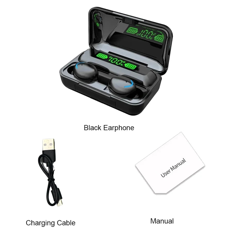 F9 Wireless Bluetooth Headphones Tws Waterproof Earbuds