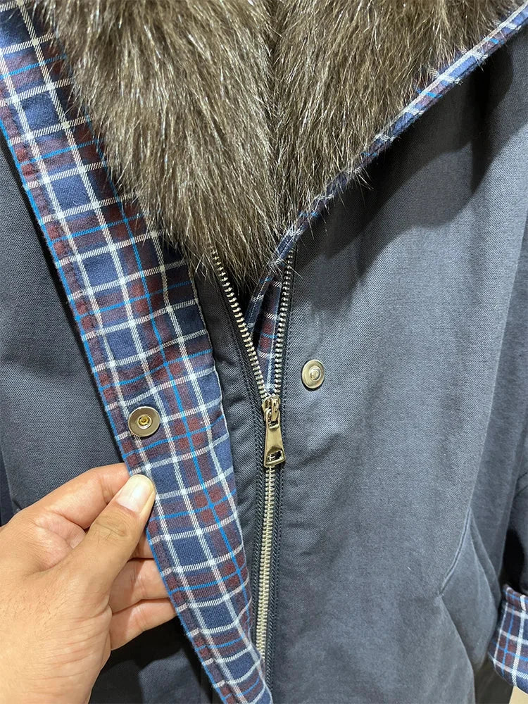 Autumn Winter Women Goose Down Jacket Real Natural Fox Fur GlowCart