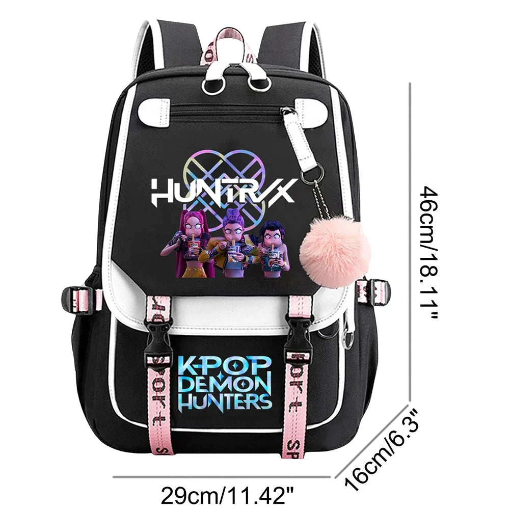 School Backpack for Students KPop Demon Huntes Daily Bagpack 2025 Hot Movie Print Backpacks for Girl Boy Laptop Usb Port Bag GlowCart