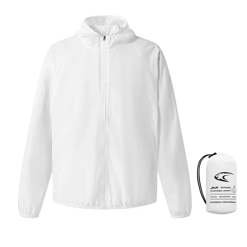 JNLN Men's Women's Waterproof Hiking Jacket Quick Dry Sun GlowCart