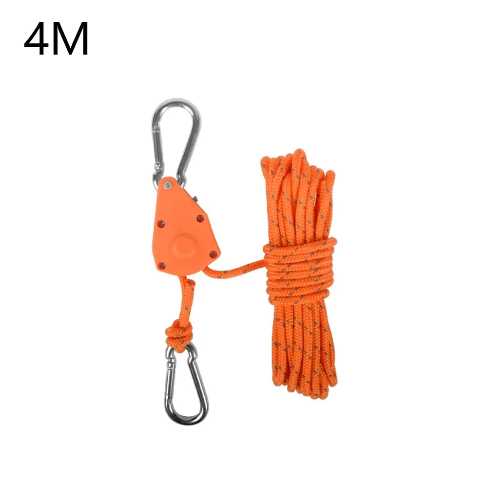 1PC 4M Outdoor Tent Windproof Rope Adjustable Lanyard GlowCart