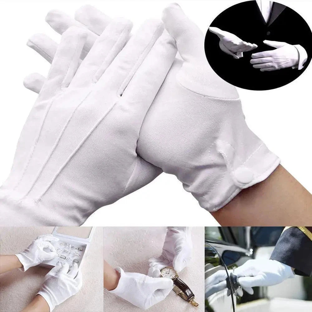 2 pairs Formal Tuxedo Gloves - Nylon Guard Parade Gloves for GlowCart
